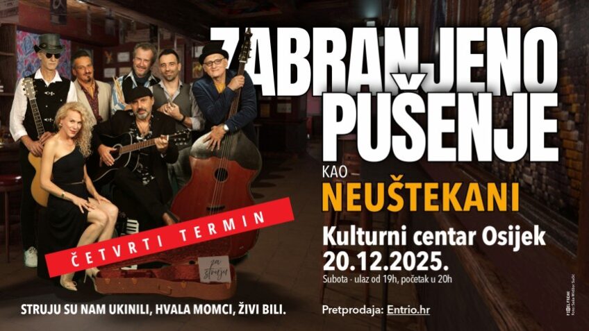 Zabranjeno pušenje dodaje još jedan koncert u Osijeku!